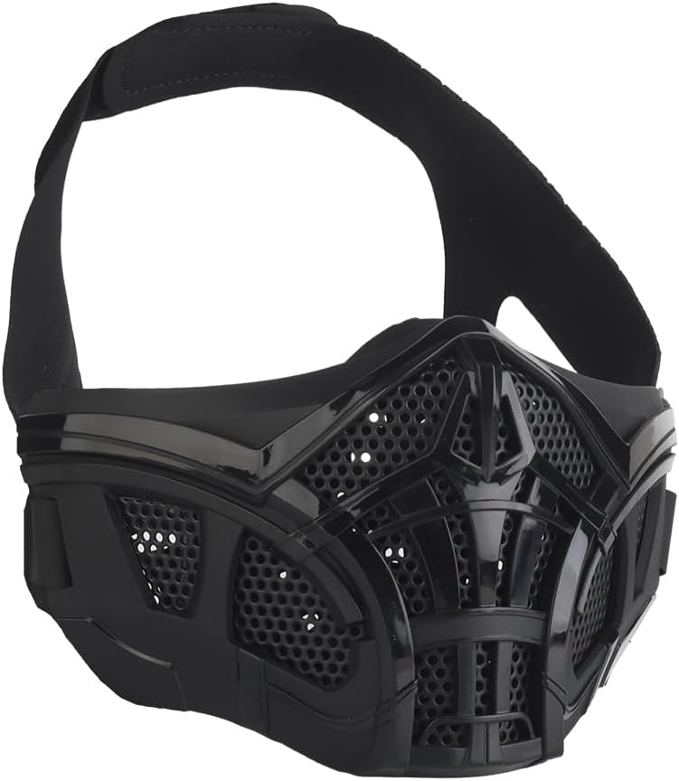 YBJMSFA Tactical Protection Scorpion Half Face Mask ， Airsoft Mask OutdoorTactical Gear for Cs Game Cosplay Hunting Halloween - Image 1
